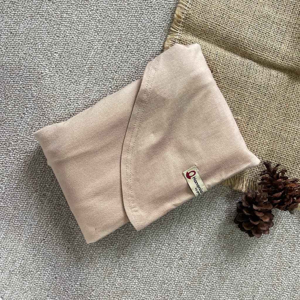Hanania Hijab | Zhia Pashmina Oval Inner Leher Kaos Rayon Cooltech | Pashmina Meleyot Instan 2In1