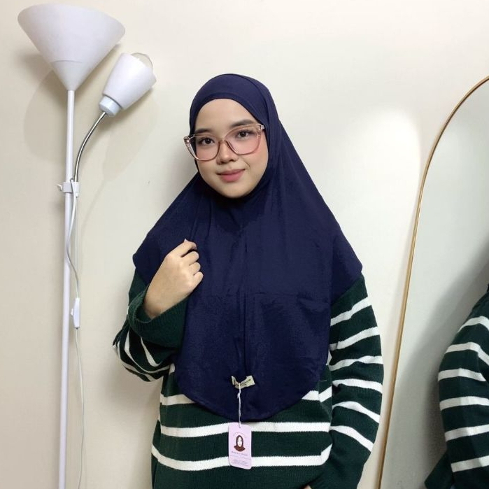 Hanania Hijab - Bergo Instan Padel Size L Karet Dagu Softpad Rayon Airflow Cooltech