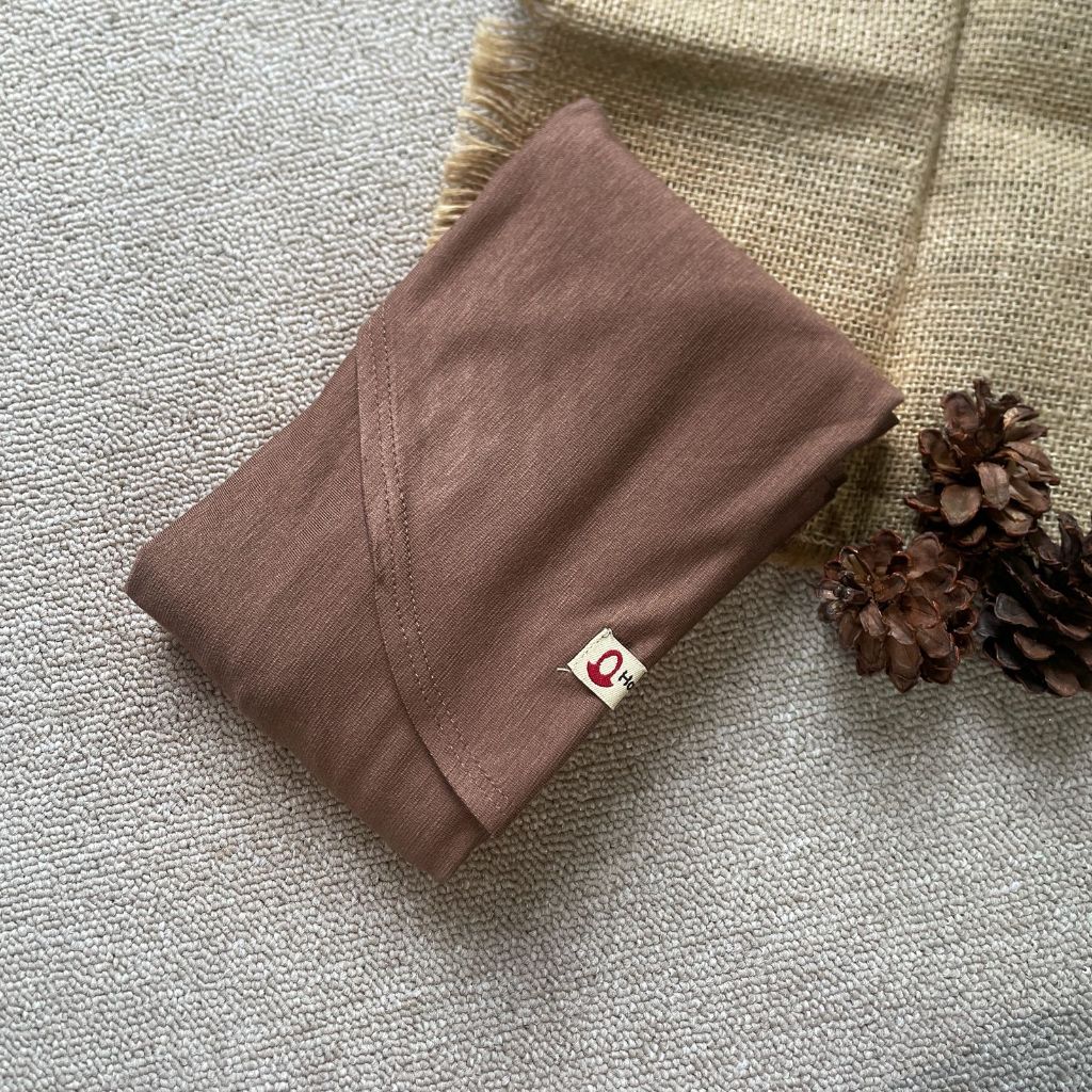Hanania Hijab | Zhia Pashmina Oval Inner Leher Kaos Rayon Cooltech | Pashmina Meleyot Instan 2In1