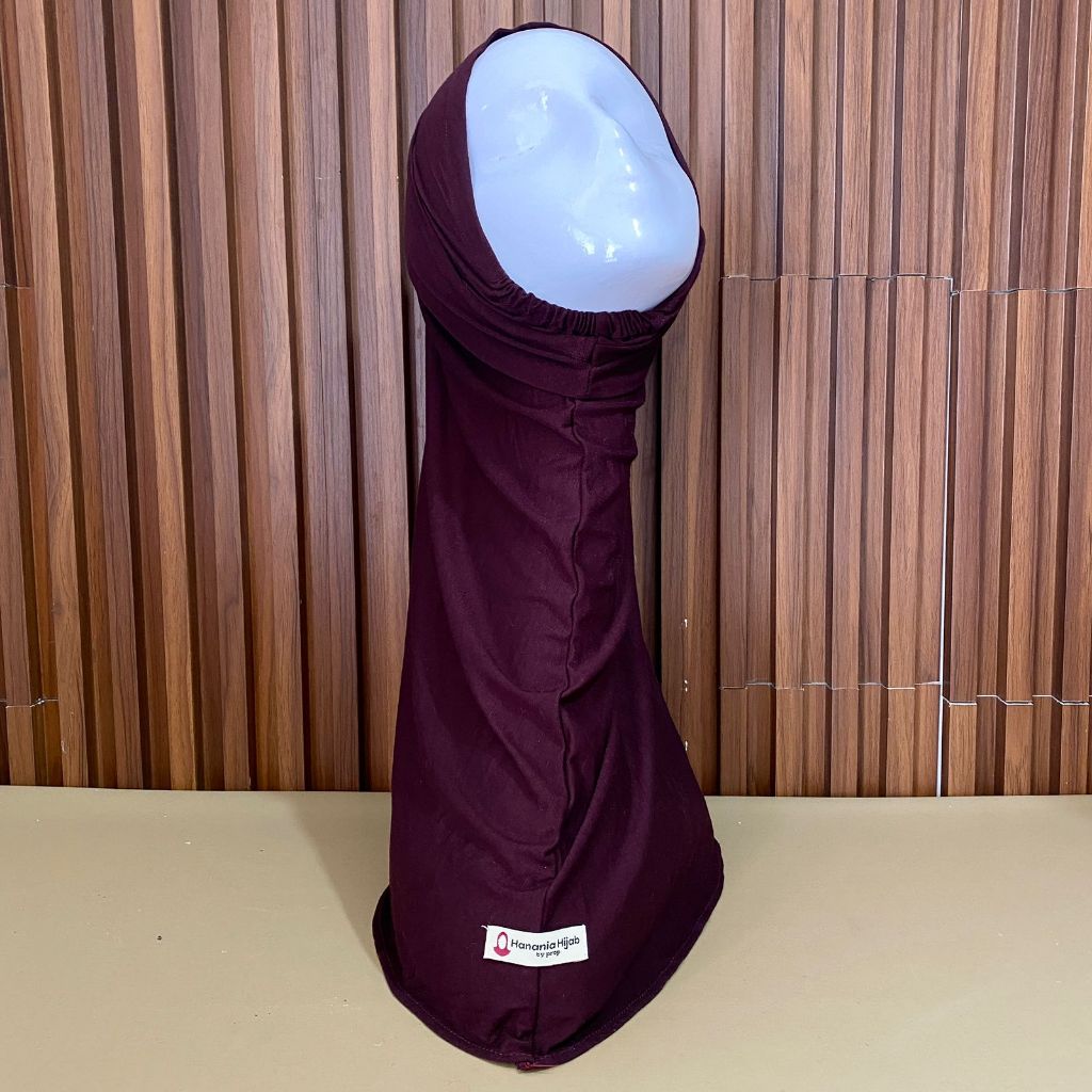 Hanania Hijab - Bergo Instan Padel Size S Karet Dagu Softpad Rayon Cooltech