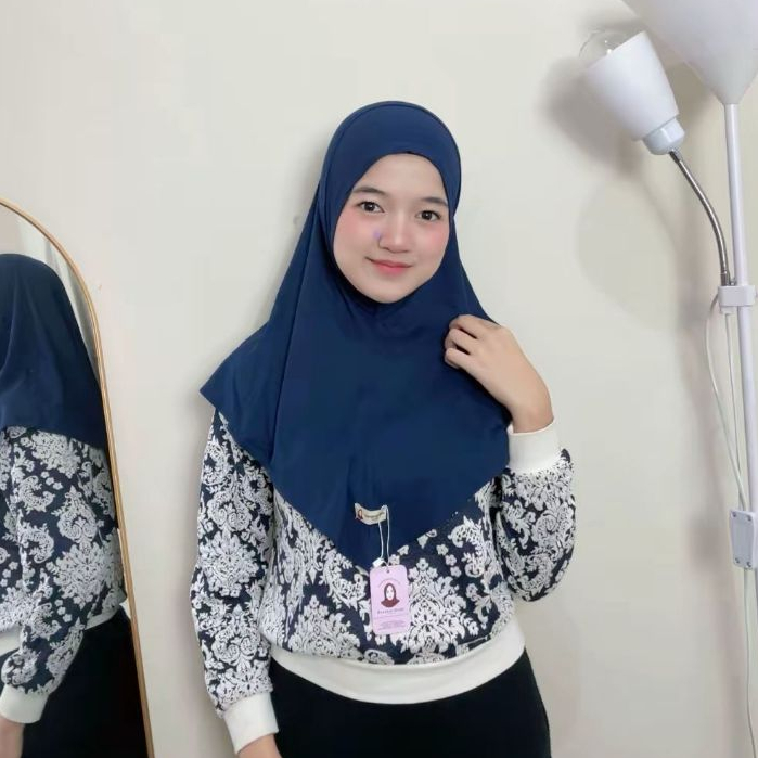 Hanania Hijab - Bergo Instan Padel Size M Karet Dagu Softpad Rayon Airflow Cooltech