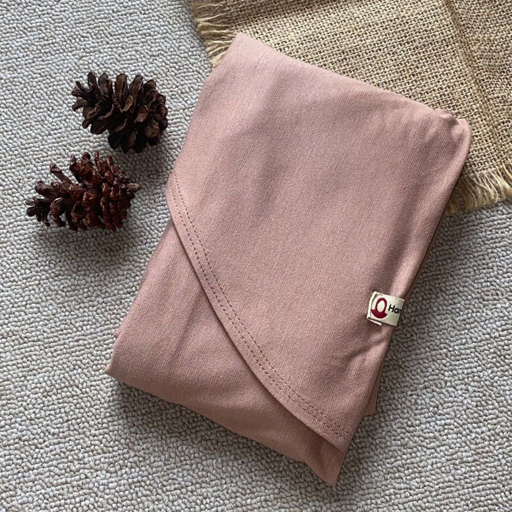 Hanania Hijab | Zhia Pashmina Oval Inner Leher Kaos Rayon Cooltech | Pashmina Meleyot Instan 2In1