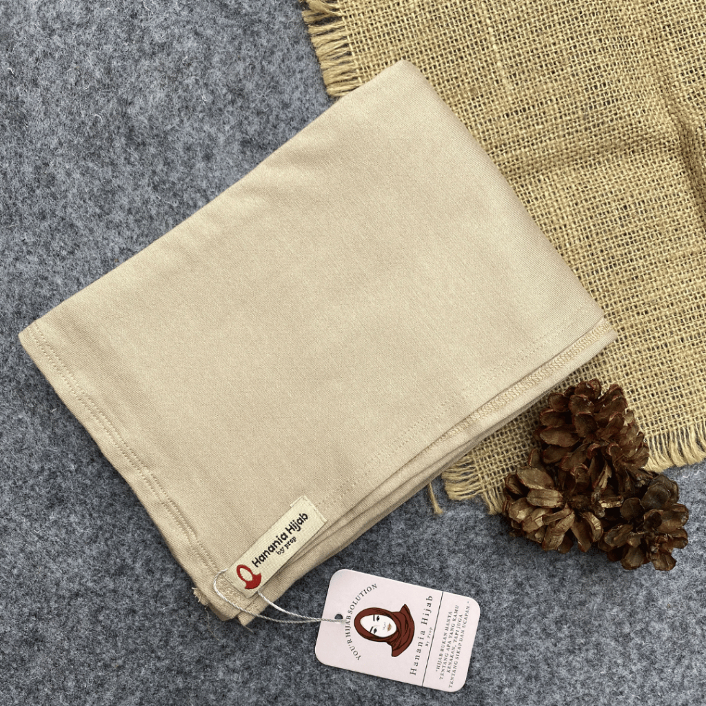 Hanania Hijab | Zhia Pashmina Oval Inner Leher Kaos Rayon Cooltech | Pashmina Meleyot Instan 2In1