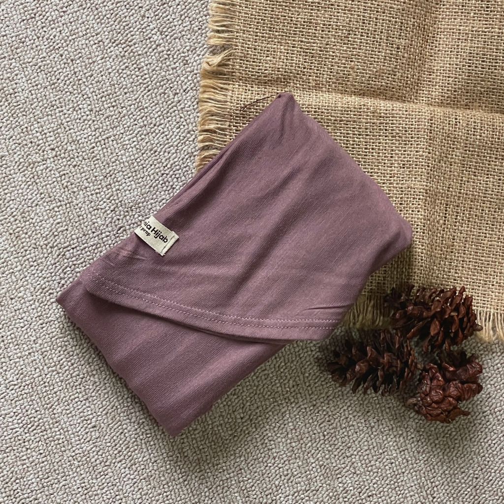 Hanania Hijab | Zhia Pashmina Oval Inner Leher Kaos Rayon Cooltech | Pashmina Meleyot Instan 2In1