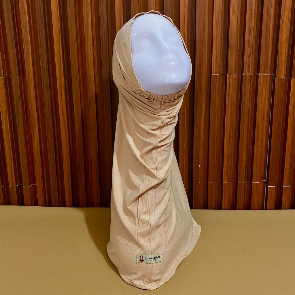 Hanania Hijab - Bergo Instan Padel Size S Karet Dagu Softpad Rayon Cooltech