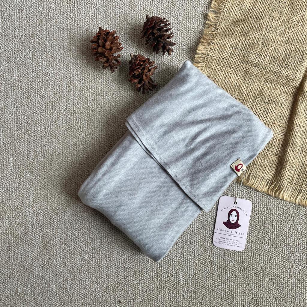 Hanania Hijab - Clara Pashmina Kaos Oval Rayon Premium | Pashmina Oval Meleyot Bahan Cotton Rayon