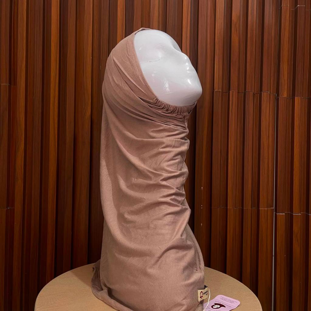 Hanania Hijab - Bergo Instan Padel Size S Karet Dagu Softpad Rayon Cooltech