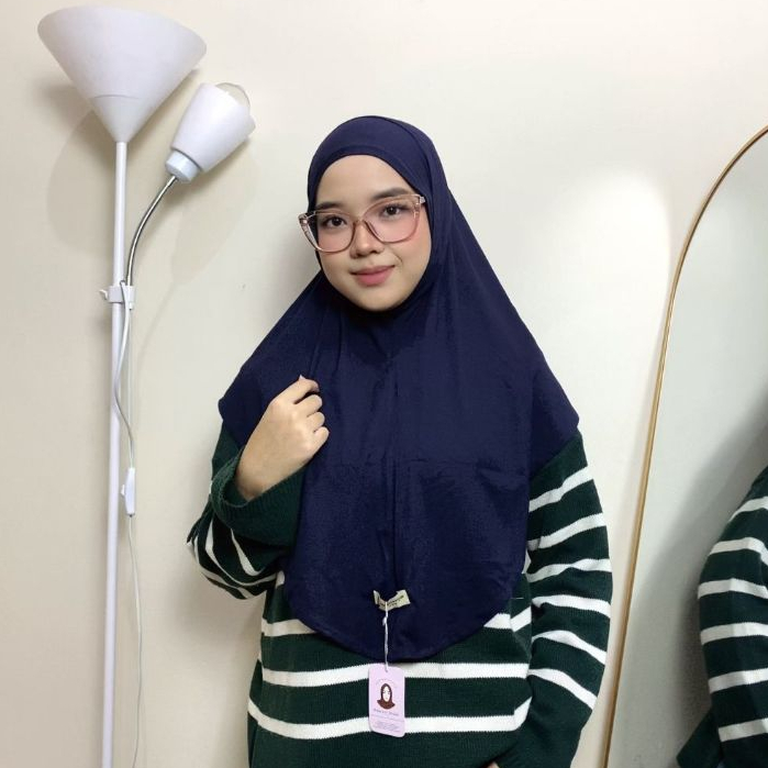Hanania Hijab - Bergo Instan Padel Size M Karet Dagu Softpad Rayon Airflow Cooltech