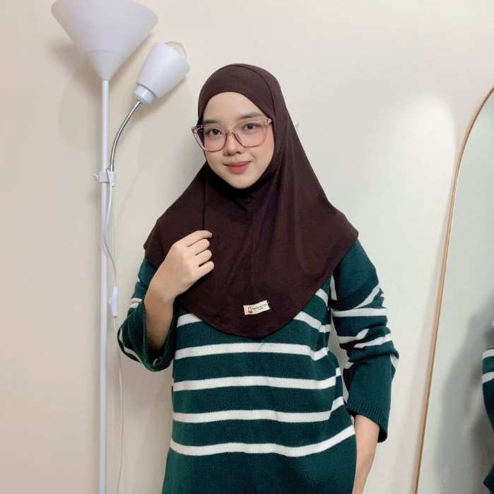 Hanania Hijab - Bergo Instan Padel Size M Karet Dagu Softpad Rayon Airflow Cooltech