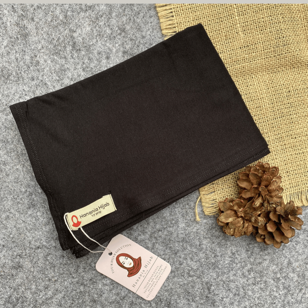 Hanania Hijab | Zhia Pashmina Oval Inner Leher Kaos Rayon Cooltech | Pashmina Meleyot Instan 2In1