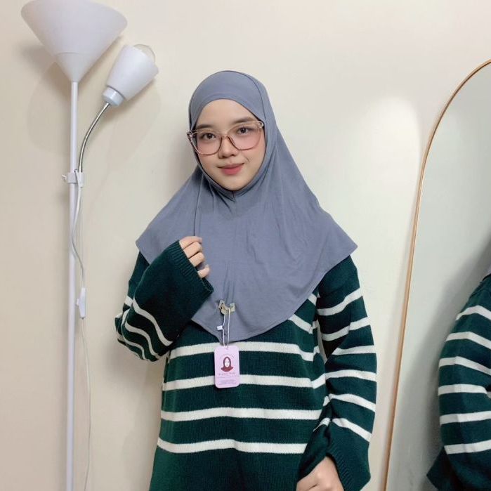 Hanania Hijab - Bergo Instan Padel Size M Karet Dagu Softpad Rayon Airflow Cooltech