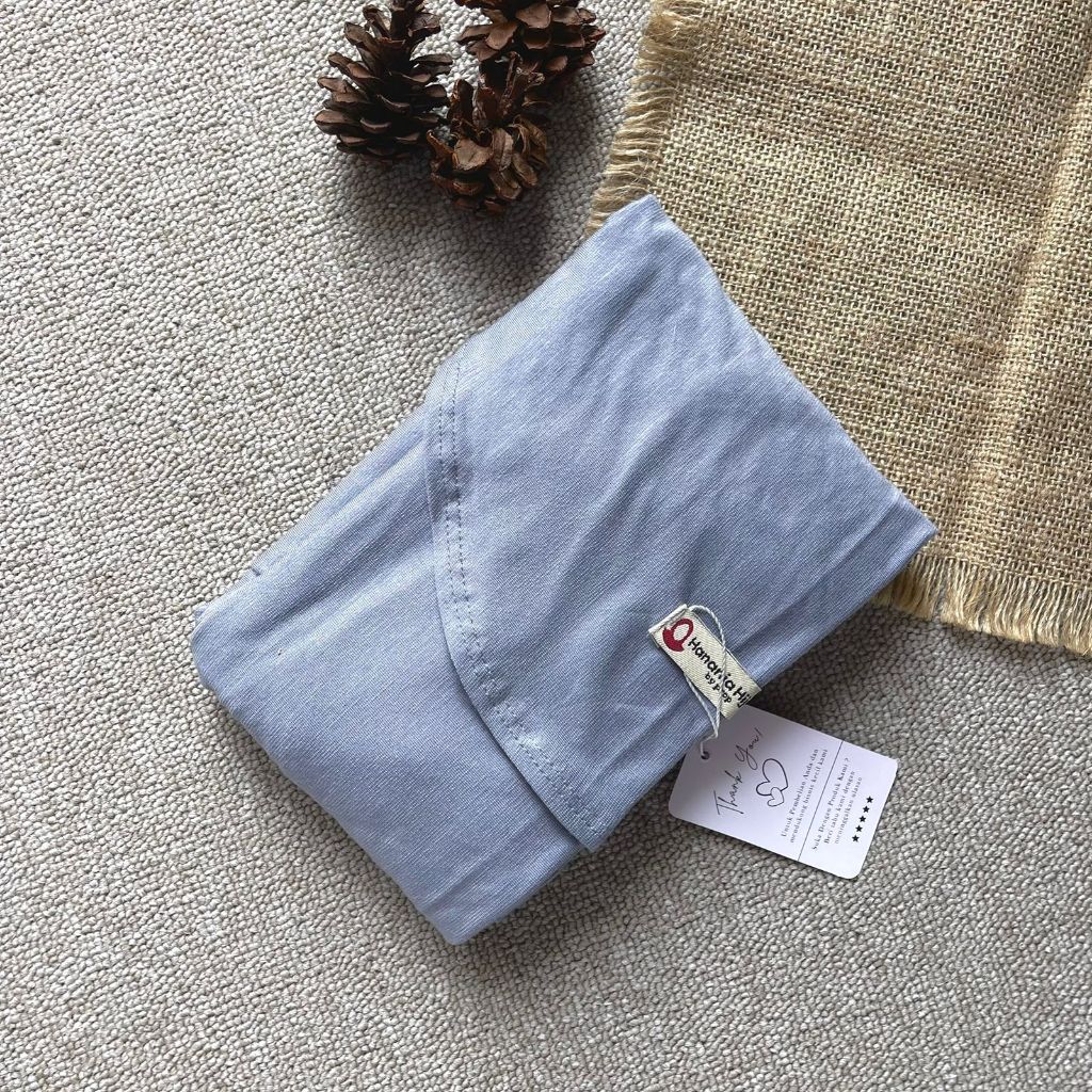 Hanania Hijab | Zhia Pashmina Oval Inner Leher Kaos Rayon Cooltech | Pashmina Meleyot Instan 2In1