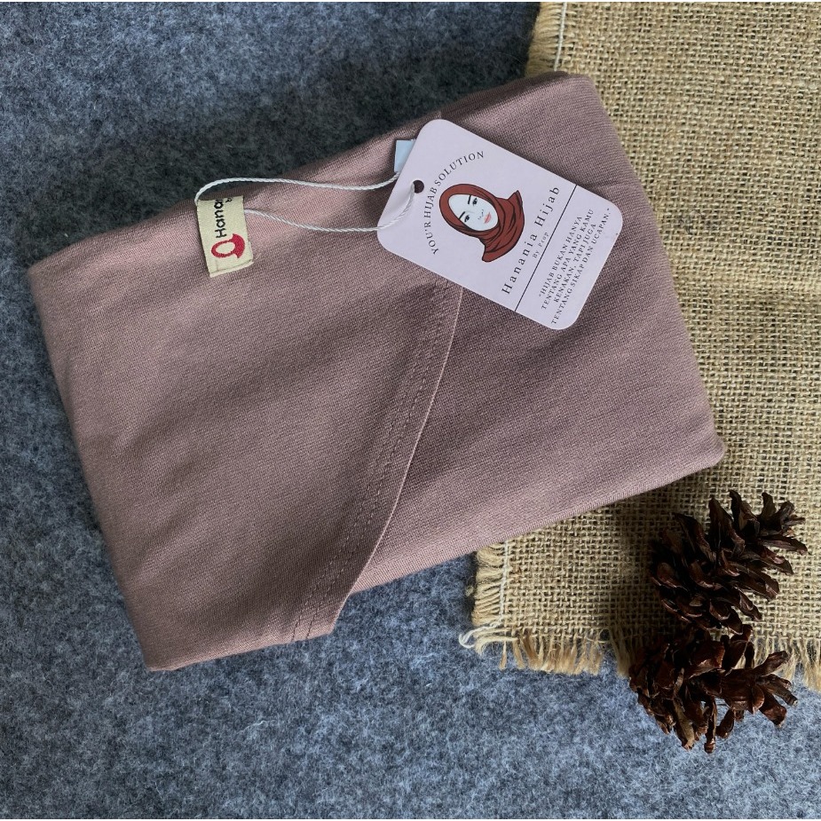 Hanania Hijab - Clara Pashmina Kaos Oval Rayon Premium | Pashmina Oval Meleyot Bahan Cotton Rayon