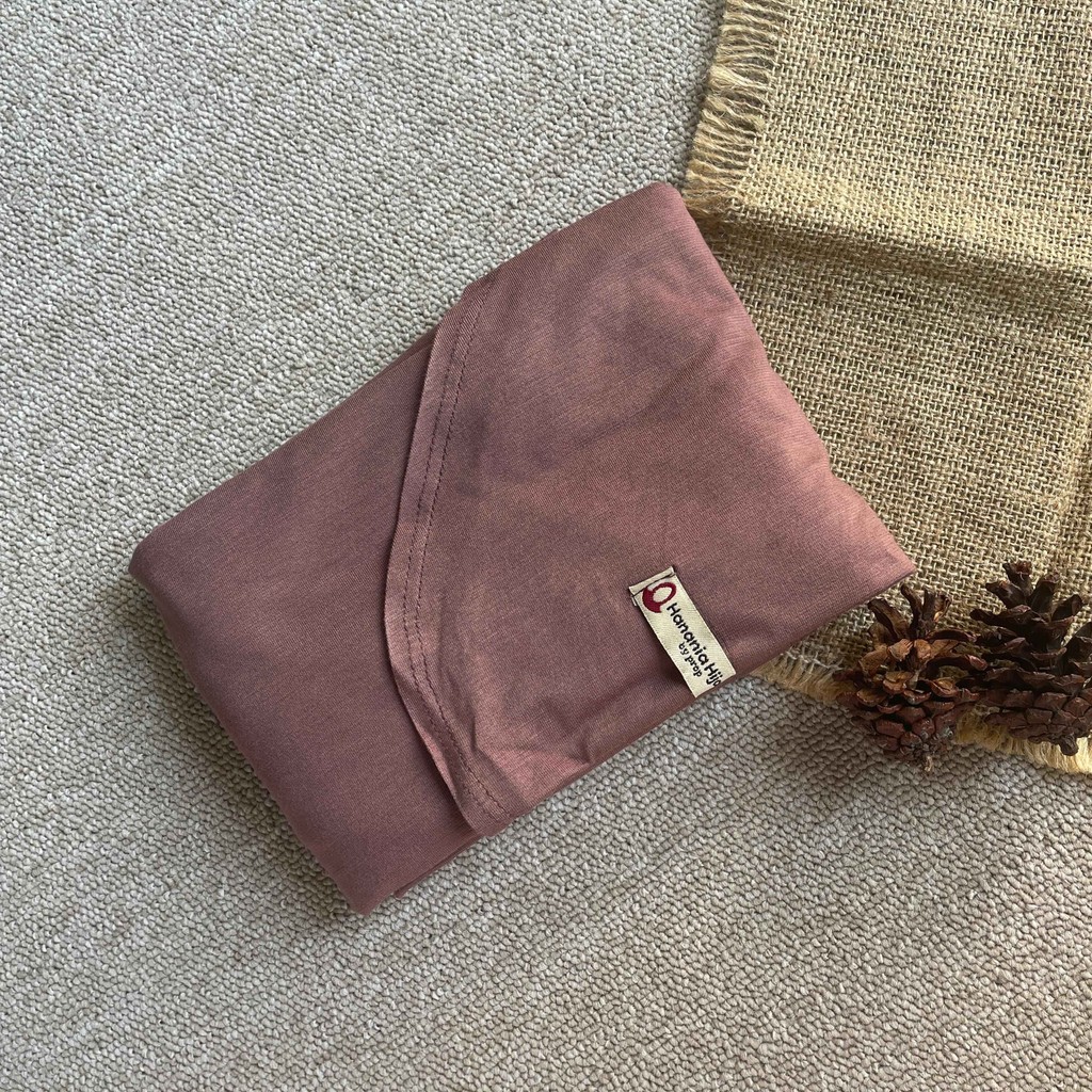 Hanania Hijab | Zhia Pashmina Oval Inner Leher Kaos Rayon Cooltech | Pashmina Meleyot Instan 2In1