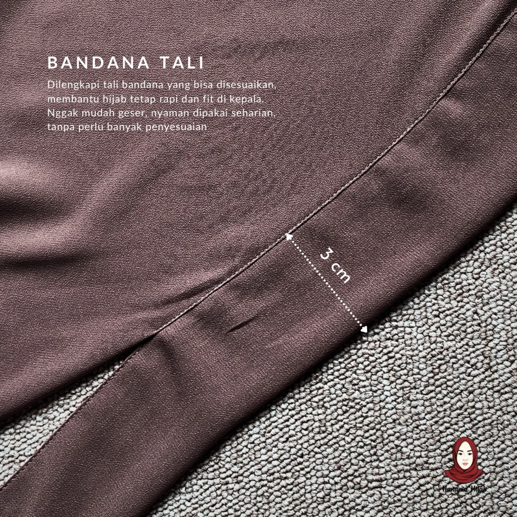 Hanania Hijab - Aura Khiban French Square Syar'i Jumbo XL Segiempat Tali | Khimar Bandana Ceruty Babydoll Utimate