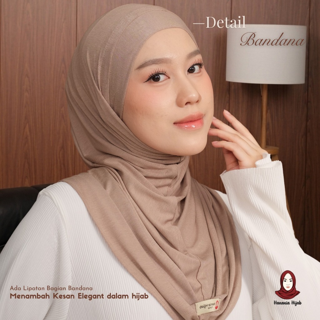 Hanania Hijab - Aleva Bergo Instan Bandana Size S Rayon Bamboo