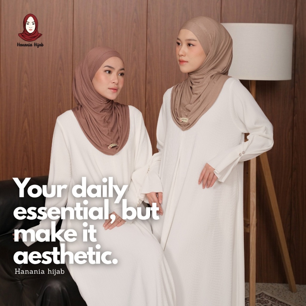 Hanania Hijab - Aleva Bergo Instan Bandana Size S Rayon Bamboo