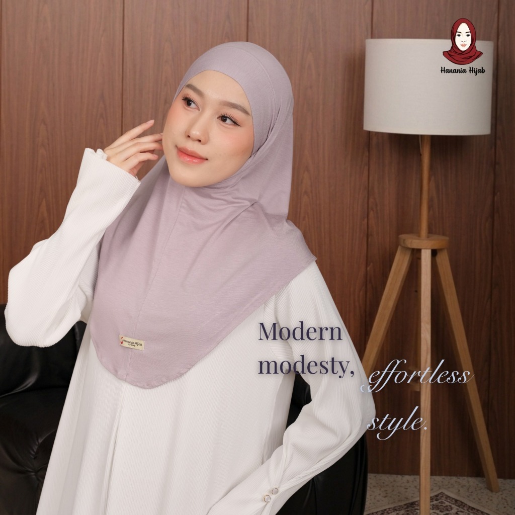 Hanania Hijab - Aleva Bergo Instan Bandana Size L Rayon Bamboo Ultrasoft | Jilbab Instan Bandana