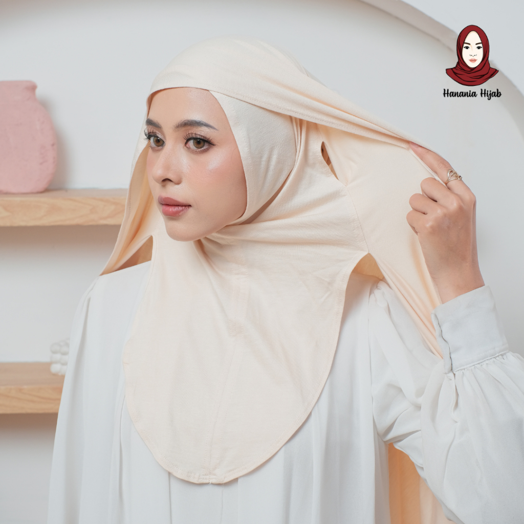 Hanania Hijab Zhia EXTRA LARGE Pashmina Oval Inner Leher Jumbo Syar'i Kaos Rayon Cooltech | Pashmina