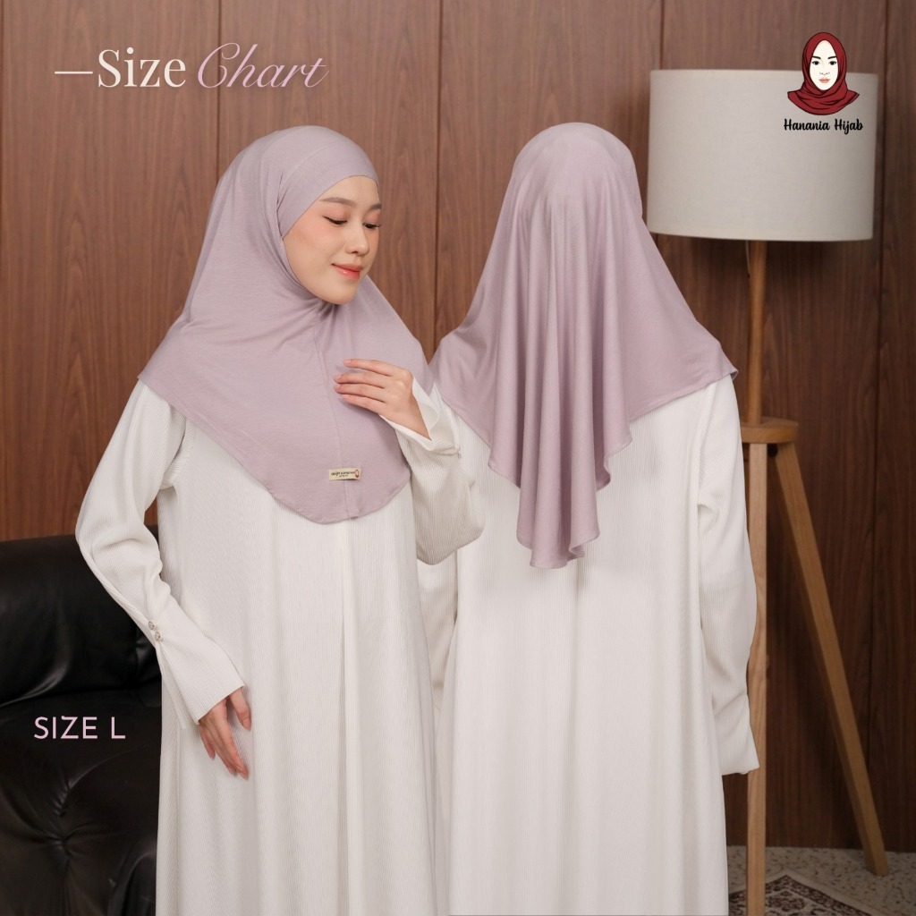 Hanania Hijab - Aleva Bergo Instan Bandana Size L Rayon Bamboo Ultrasoft | Jilbab Instan Bandana