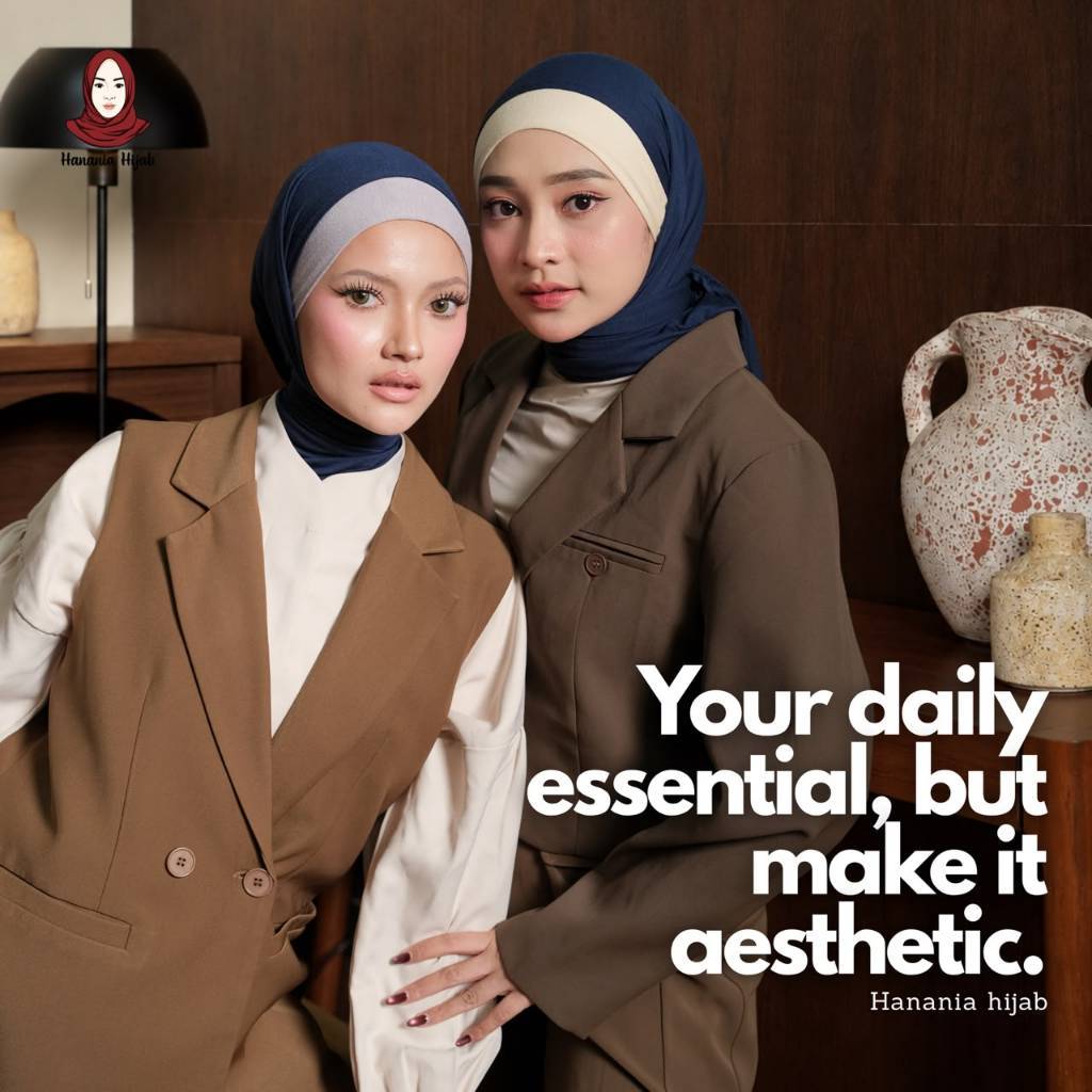 Hanania Hijab - Clara Pashmina Bandana Two Tone Bamboo | Khiban TwoTone Rayon Bamboo Ultrasoft