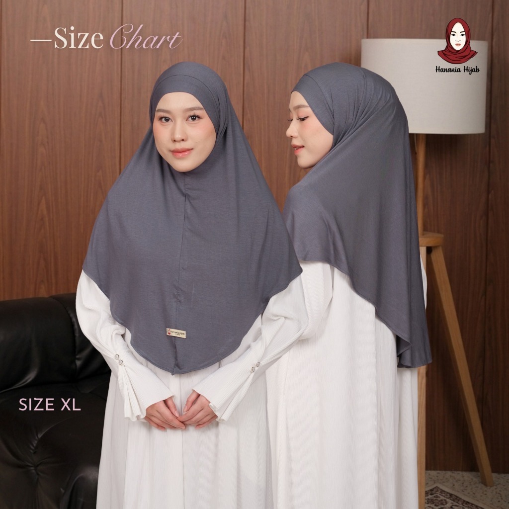 Hanania Hijab - Aleva Bergo Instan Bandana Size XL Rayon Bamboo Ultrasoft | Jilbab Instan Bandana