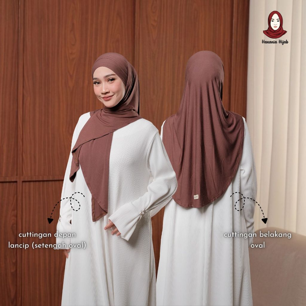 Hanania Hijab - Clara Instan Bandana Rayon Bamboo | Pashmina Instan Oval Bandana Bahan Rayon Bamboo Ultrasoft