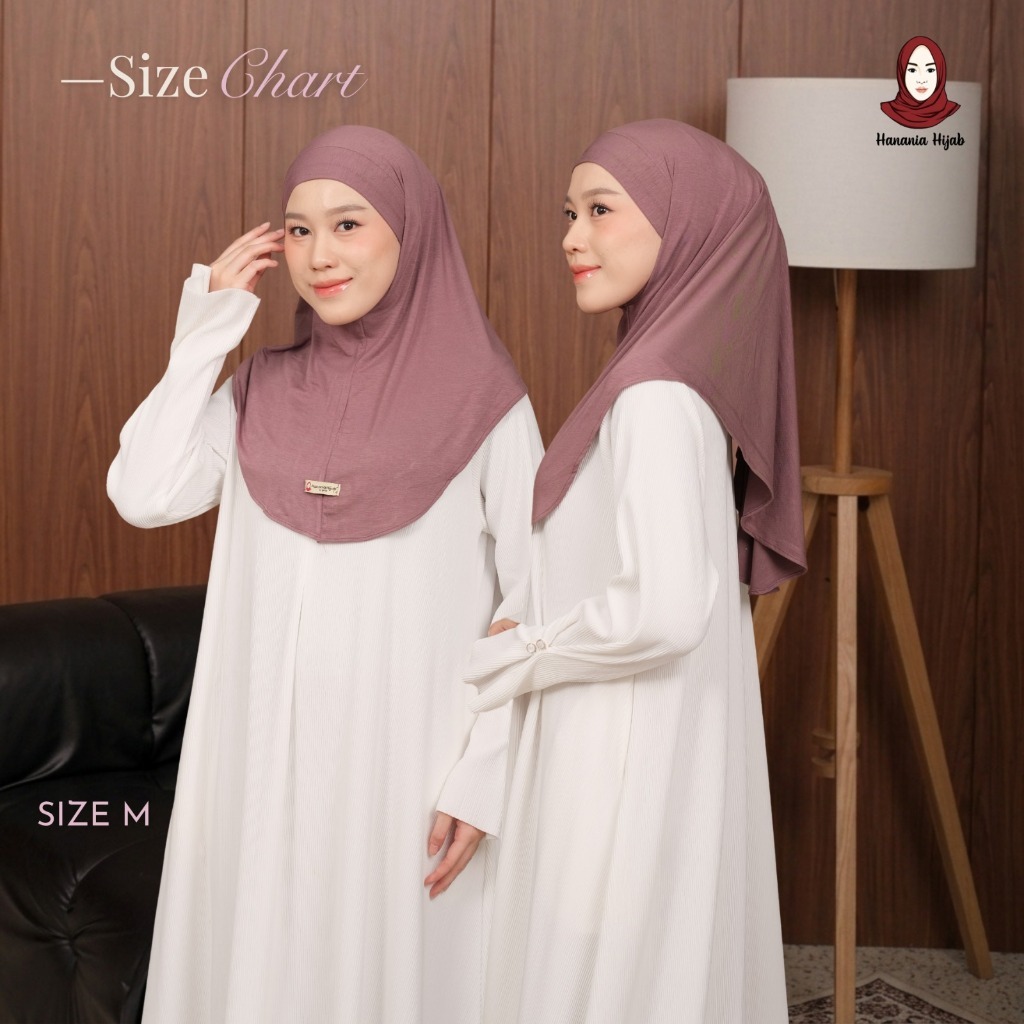Hanania Hijab - Aleva Bergo Instan Bandana Size M Rayon Bamboo Ultrasoft | Jilbab Instan Bandana