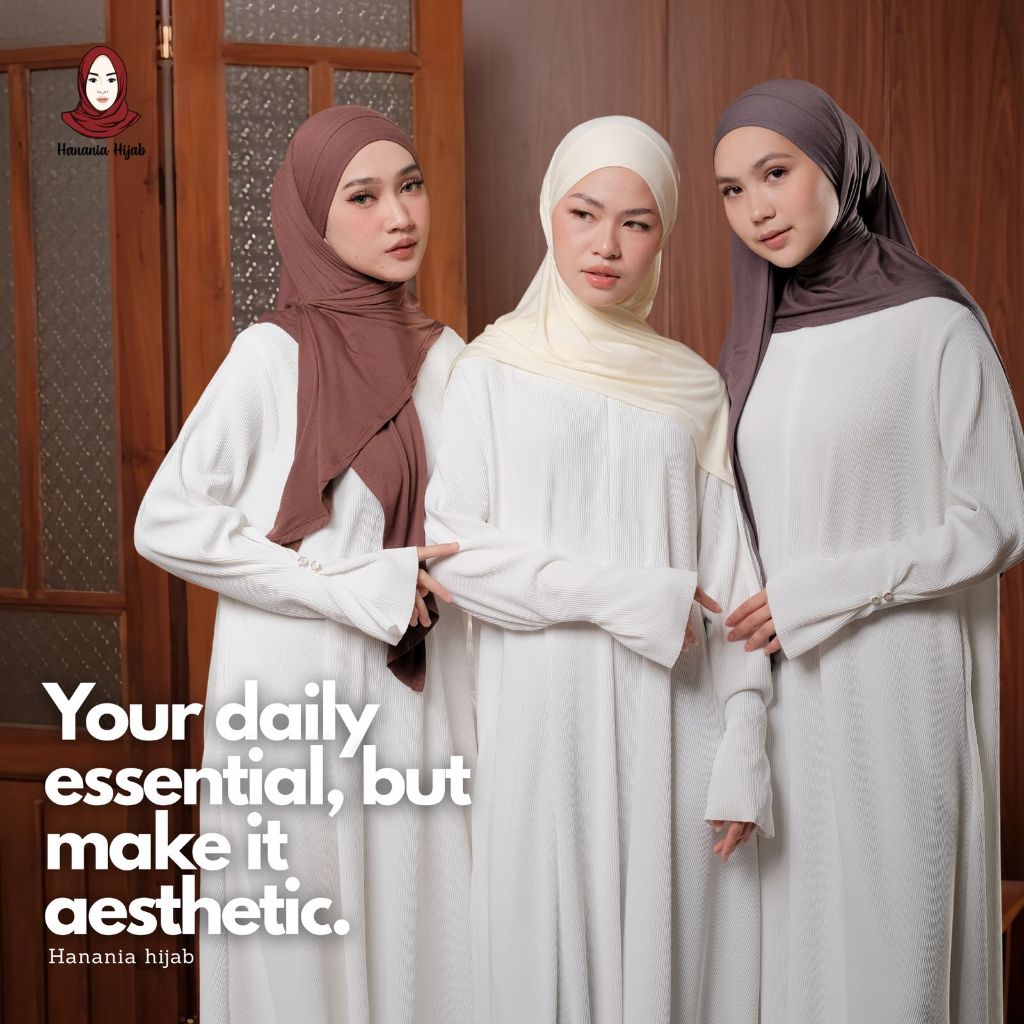 Hanania Hijab - Clara Instan Bandana Rayon Bamboo | Pashmina Instan Oval Bandana Bahan Rayon Bamboo Ultrasoft