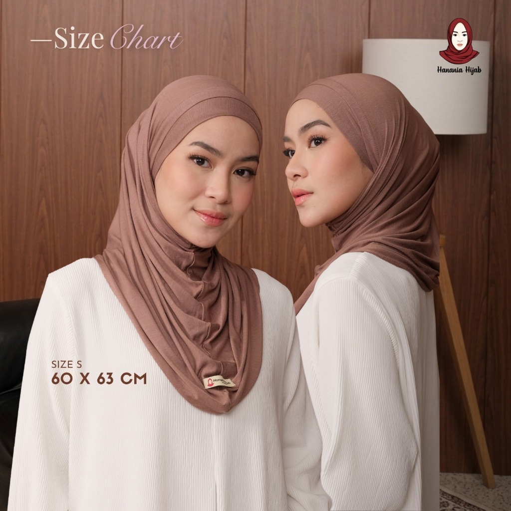 Hanania Hijab - Aleva Bergo Instan Bandana Size S Rayon Bamboo