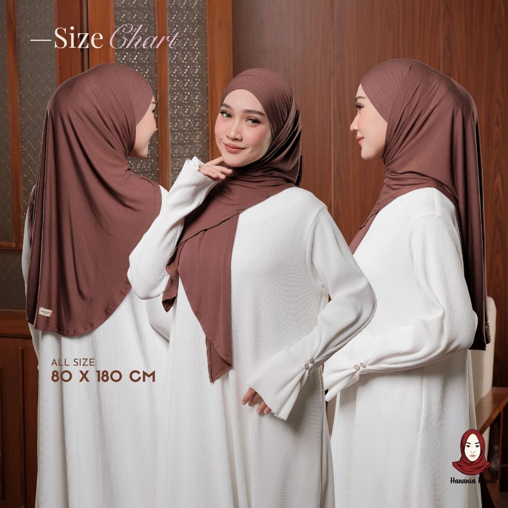 Hanania Hijab - Clara Instan Bandana Rayon Bamboo | Pashmina Instan Oval Bandana Bahan Rayon Bamboo Ultrasoft