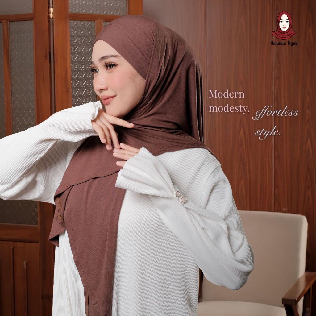 Hanania Hijab - Clara Instan Bandana Rayon Bamboo | Pashmina Instan Oval Bandana Bahan Rayon Bamboo Ultrasoft