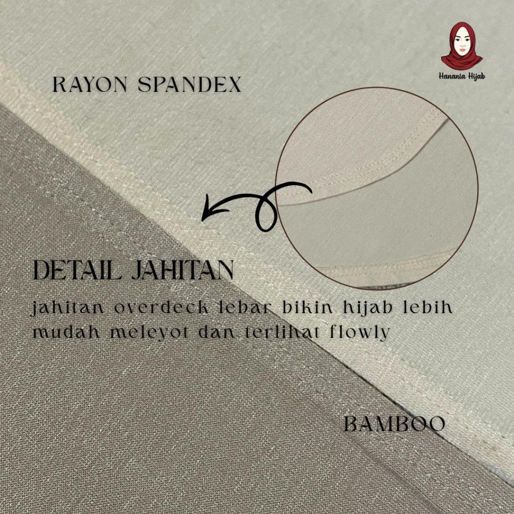 Hanania Hijab - Kiandra Pashmina Kaos Oval Syar'i Rayon Premium | Pashmina Oval Meleyot L Kaos Rayon
